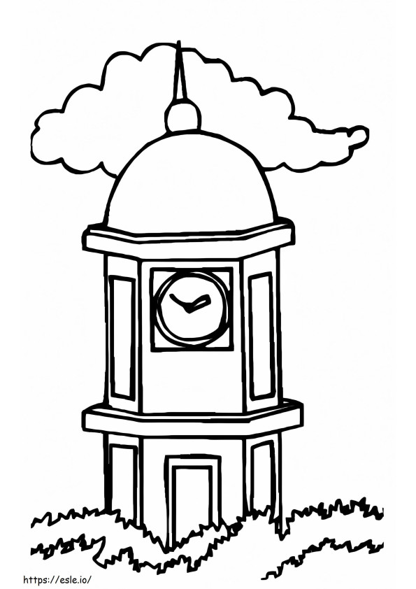 Coloriage Tour de l'horloge à imprimer dessin