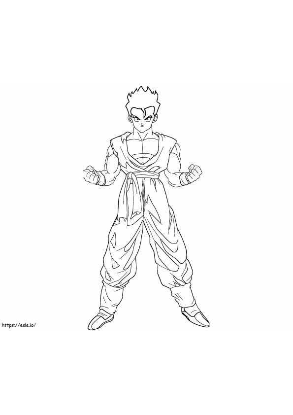 Gohan Smiling coloring page