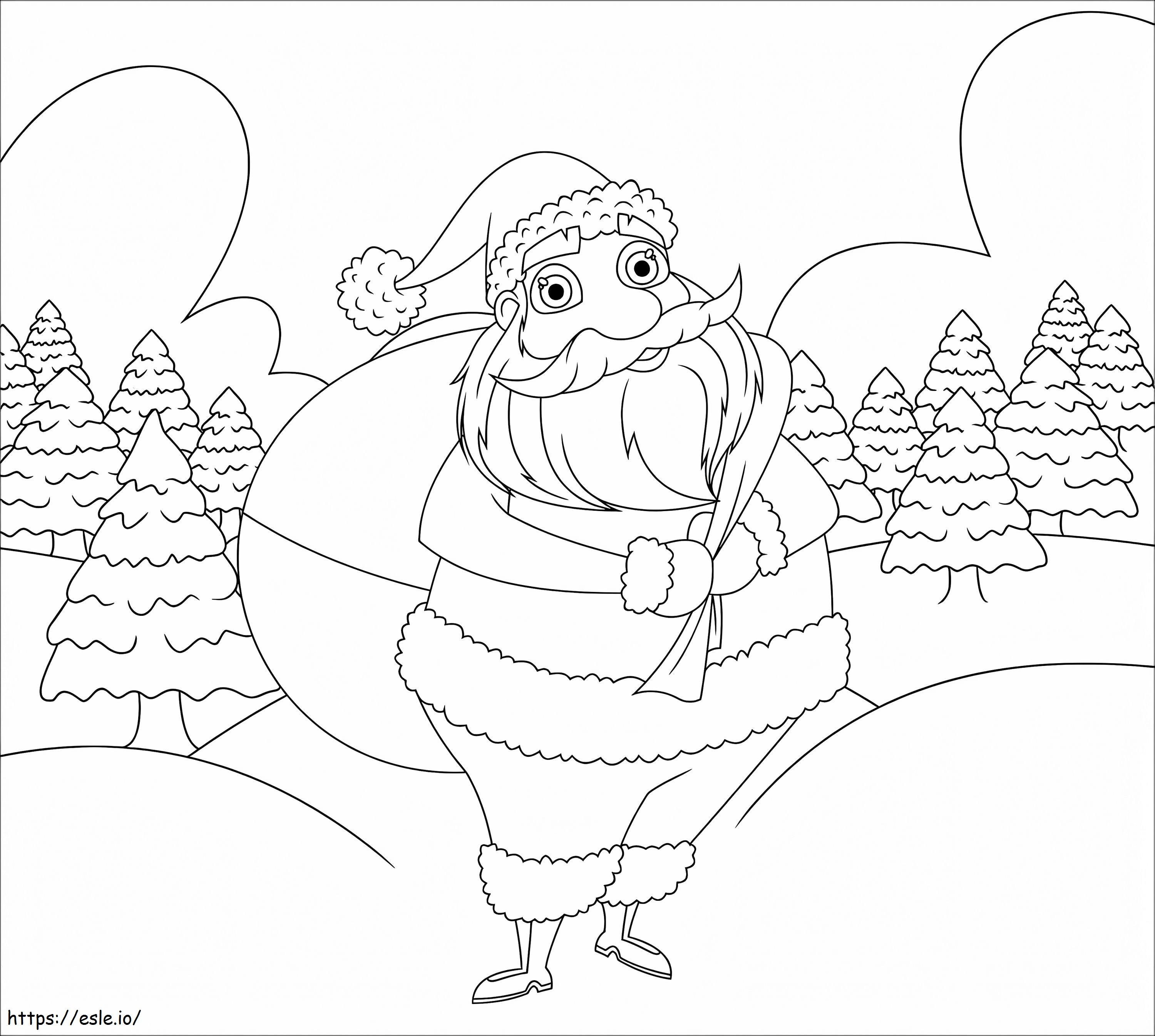 Coloriage Père Noël 19 à imprimer dessin