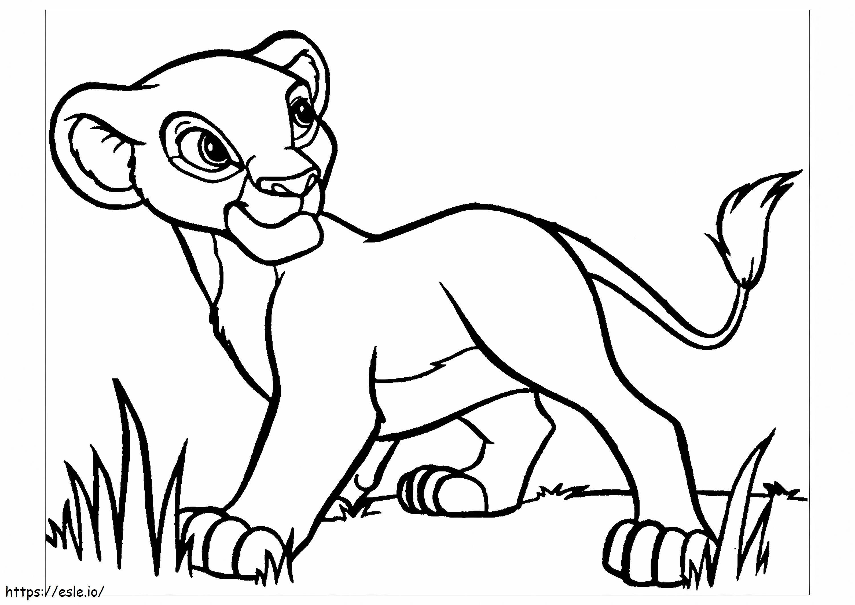 Young Simba Scaled coloring page