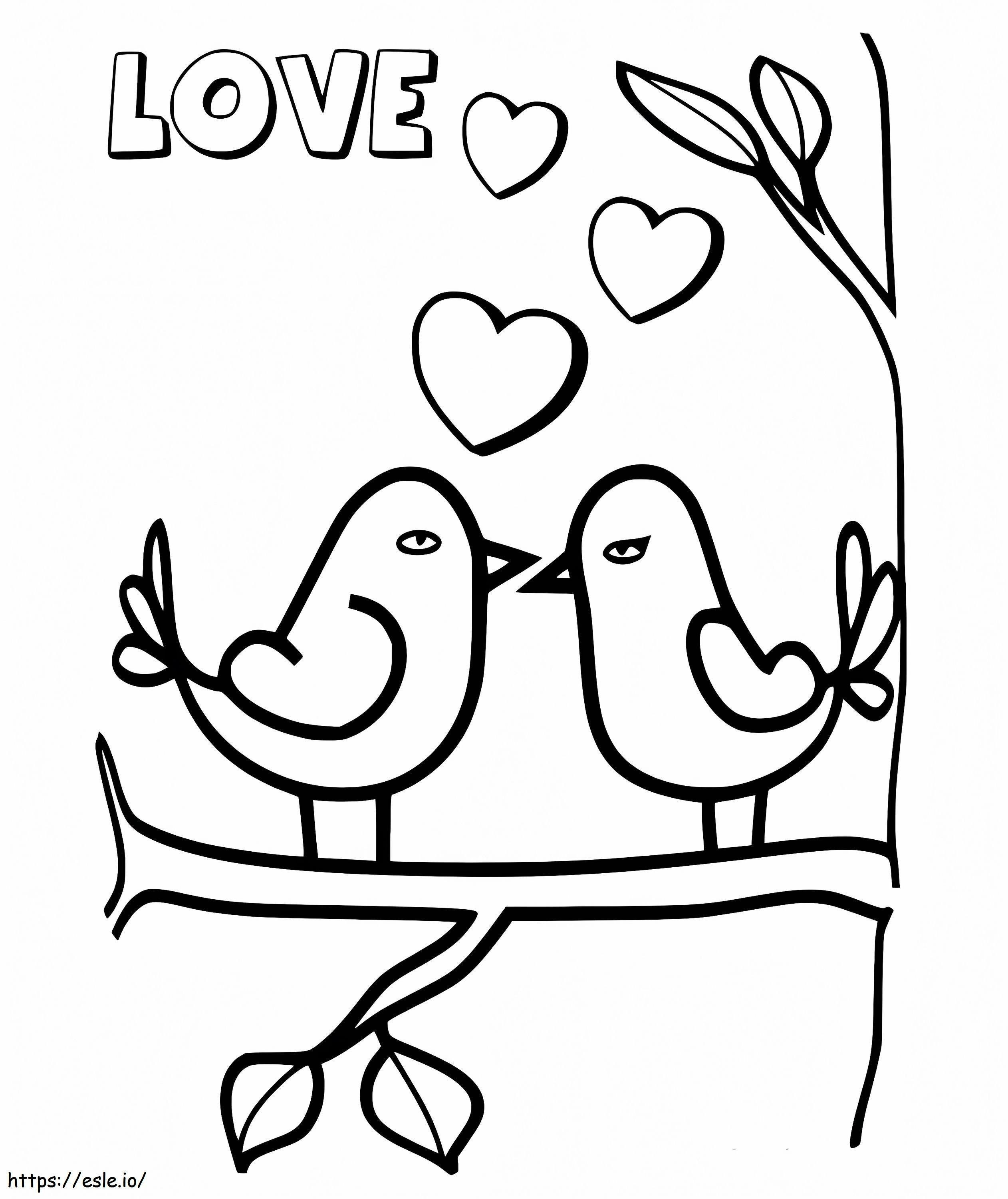 Bird Couple coloring page