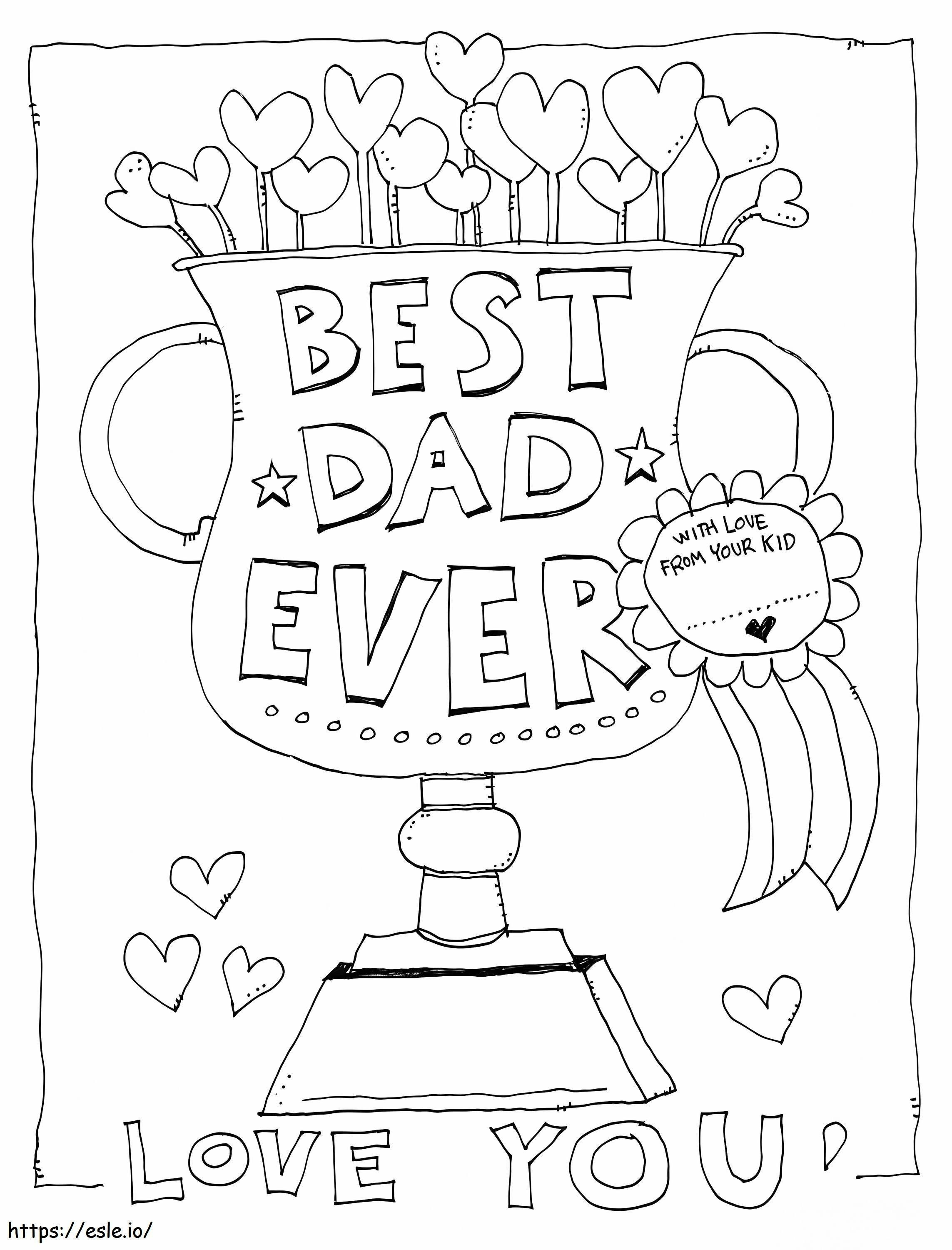 Coloriage Le meilleur papa de tous les temps à imprimer dessin