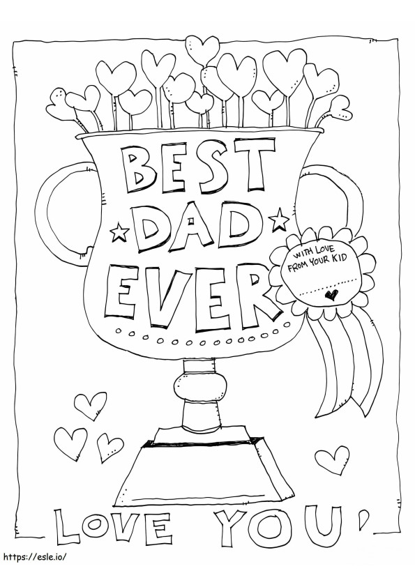Coloriage Le meilleur papa de tous les temps à imprimer dessin