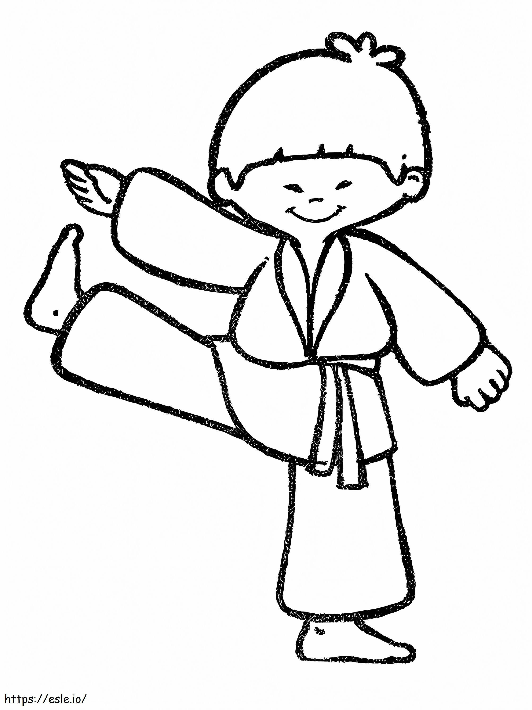 Karate To Color coloring page
