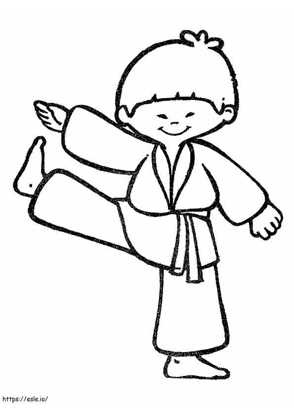 Karate To Color coloring page