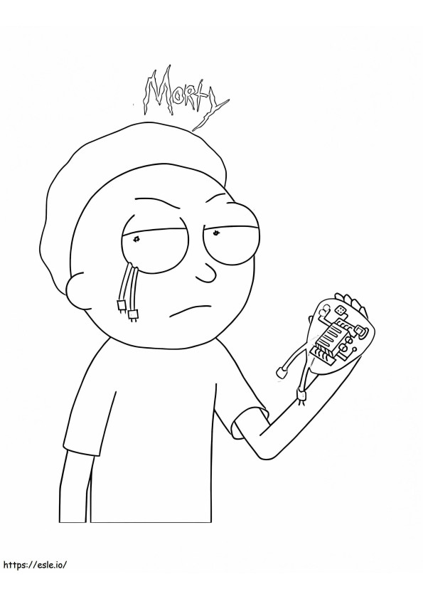 Morty Smith Evil coloring page