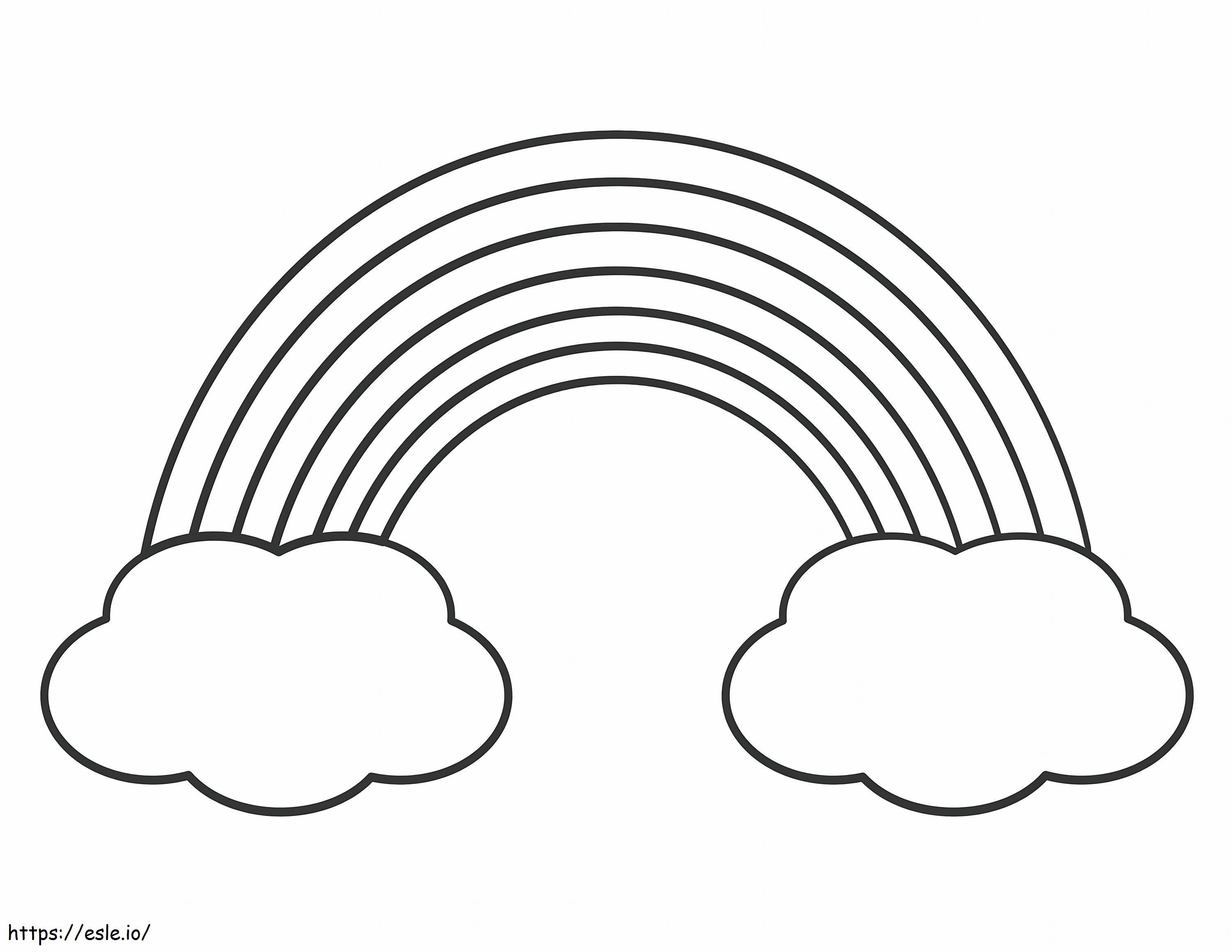 Basic Rainbow coloring page