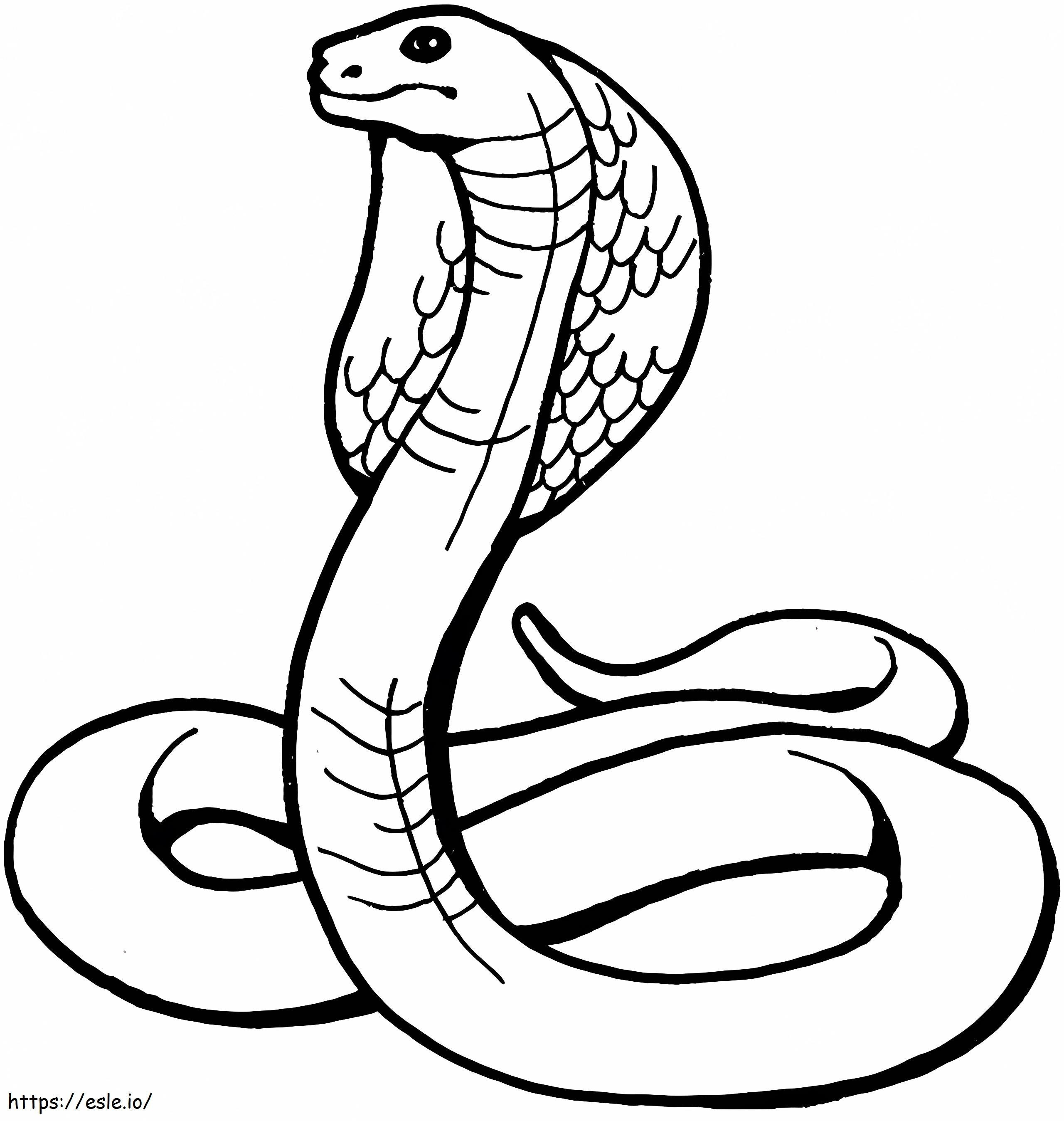 Coloriage 1530675670 Serpent Cobra A4 à imprimer dessin
