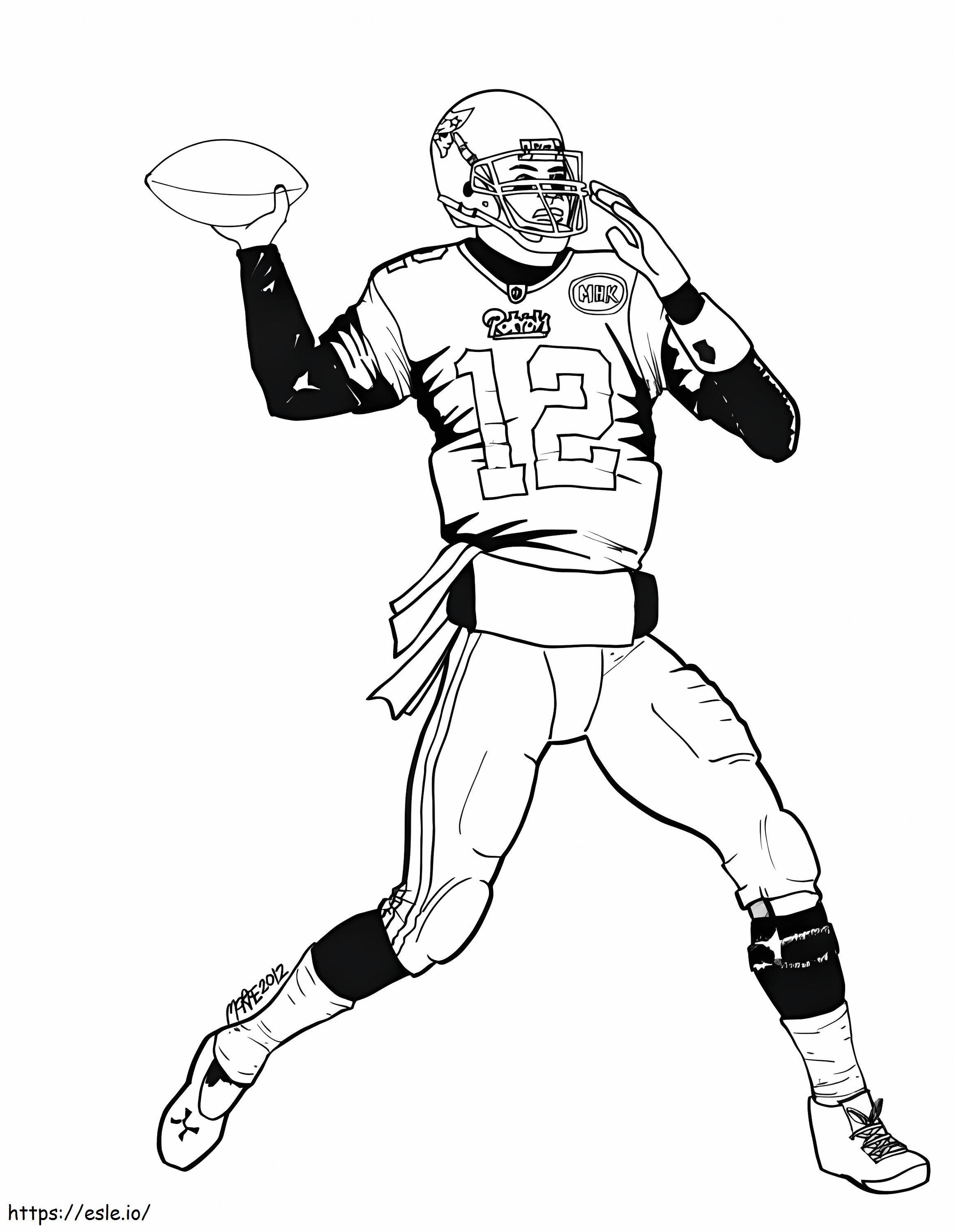 Tom Brady stampabile gratuitamente da colorare