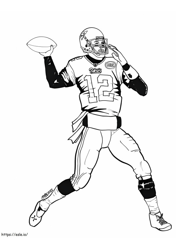 Tom Brady para impressão grátis para colorir