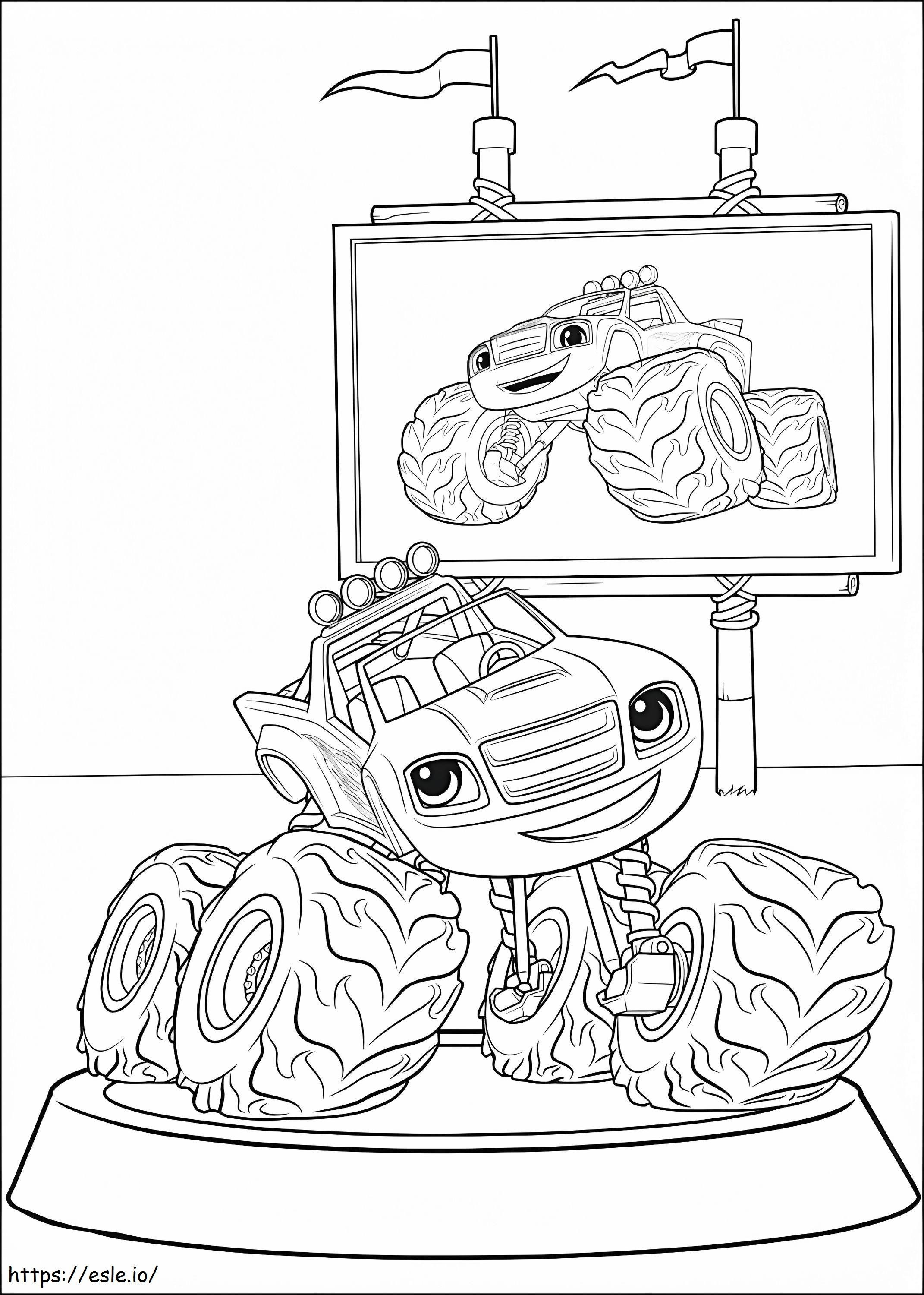 1533873748 Blaze On The Screen A4 coloring page