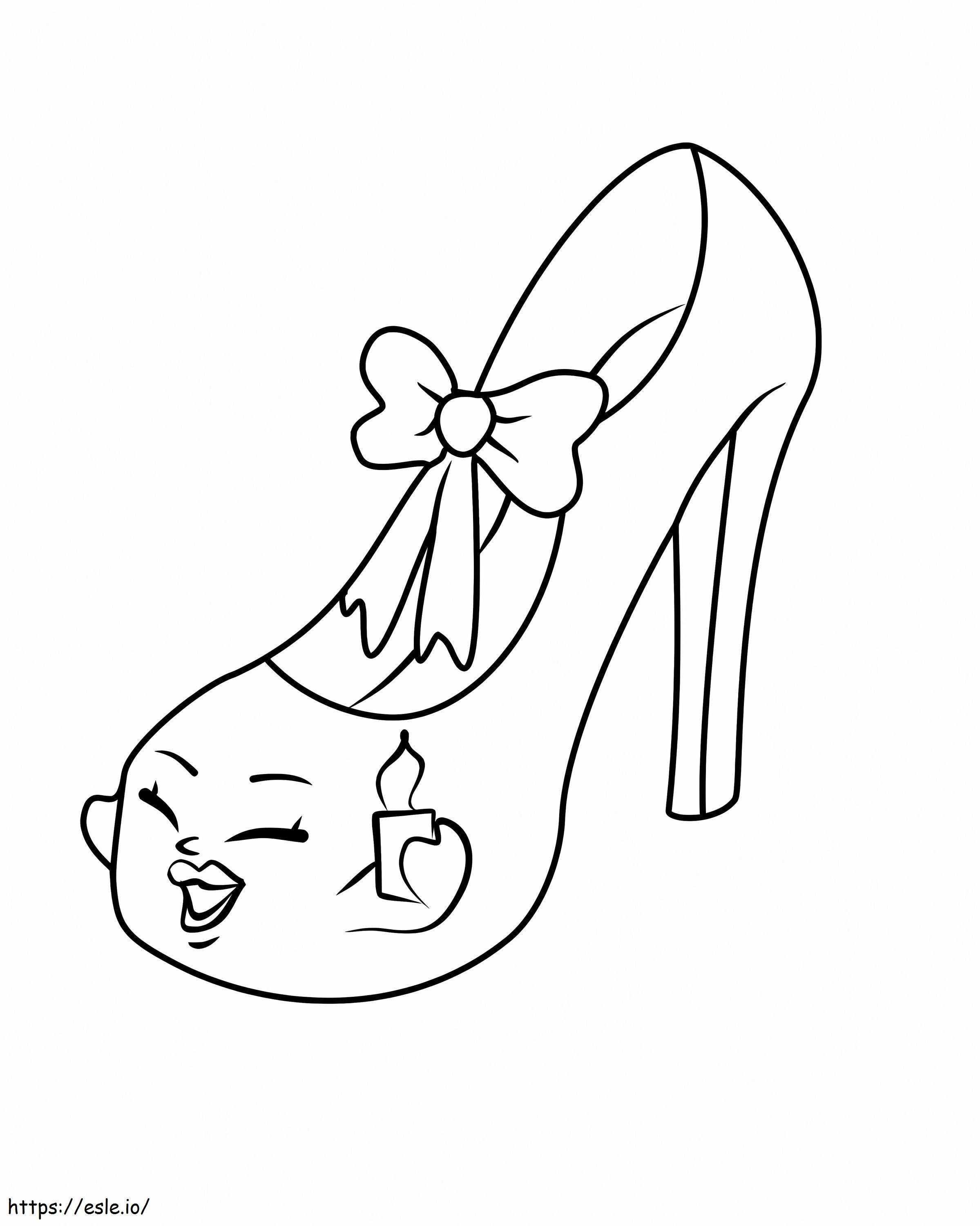 Cartoon High Heel Shoes coloring page
