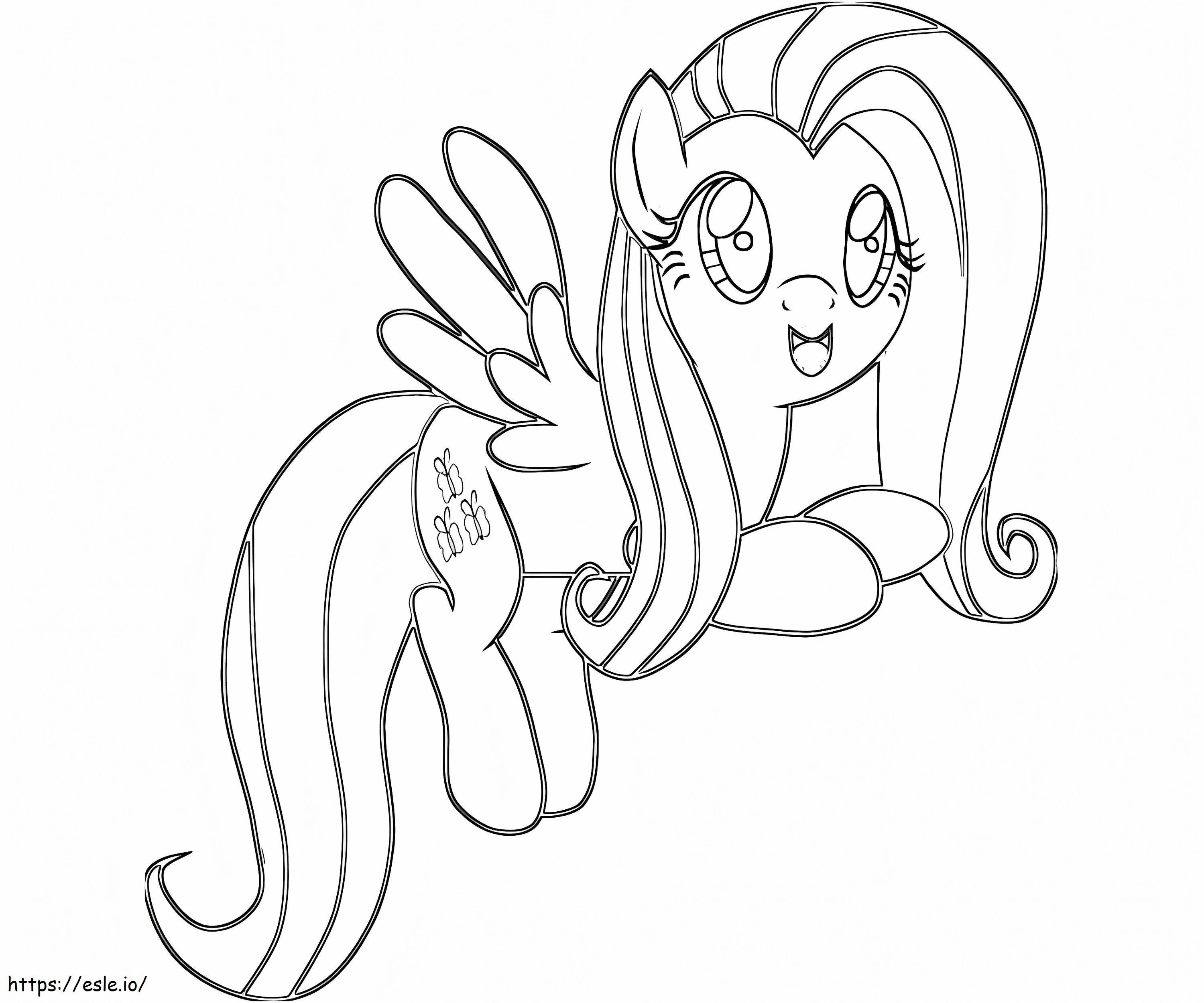 Pony Fluttershy 3 coloring page