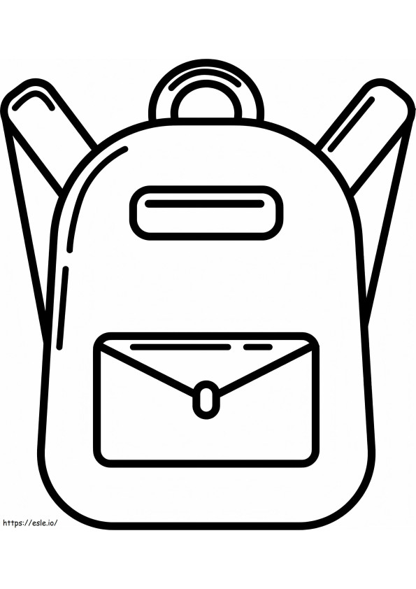 Easy Backpack coloring page