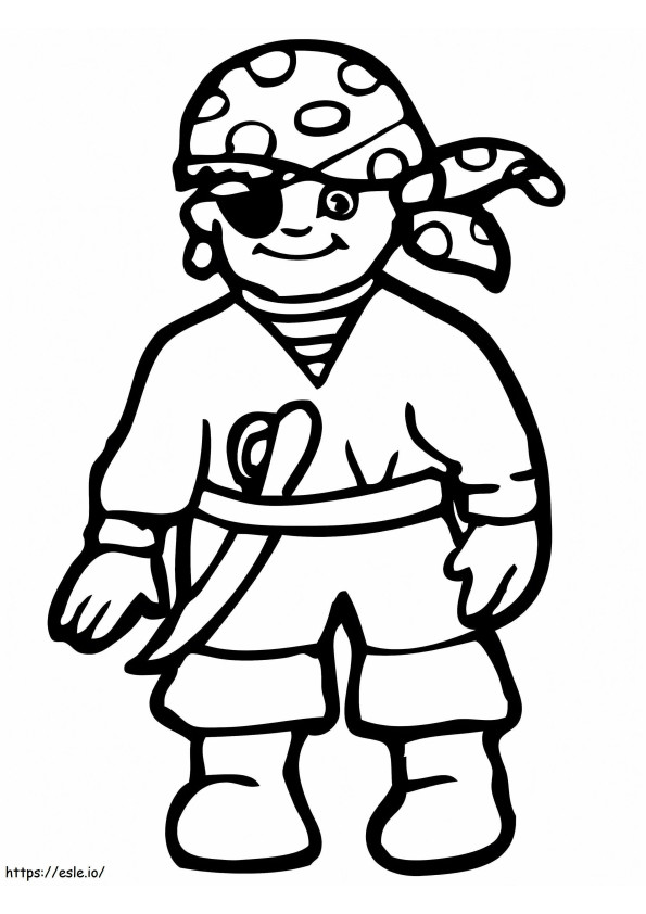 Garcon Pirate coloring page