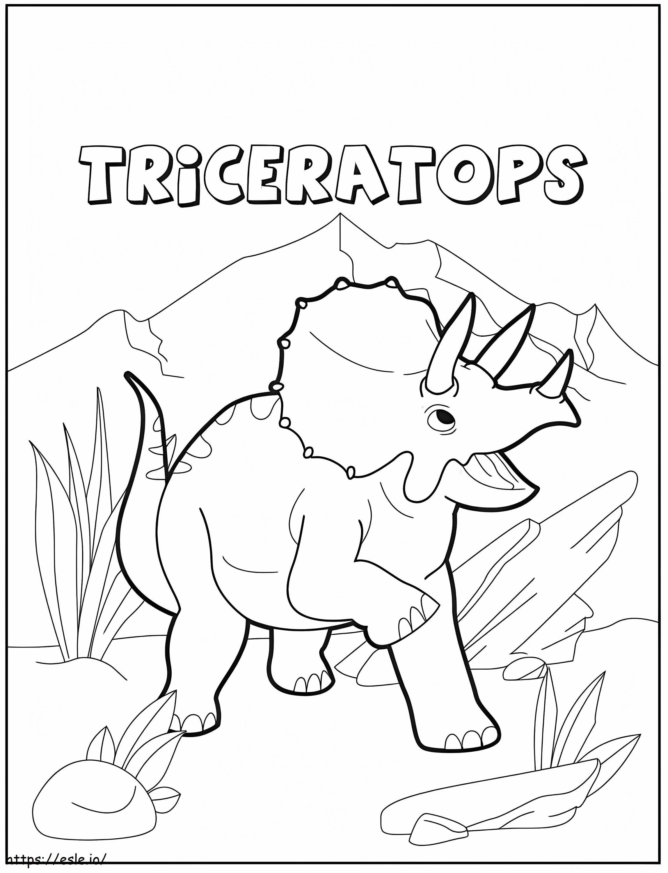 Goede Triceratops kleurplaat kleurplaat