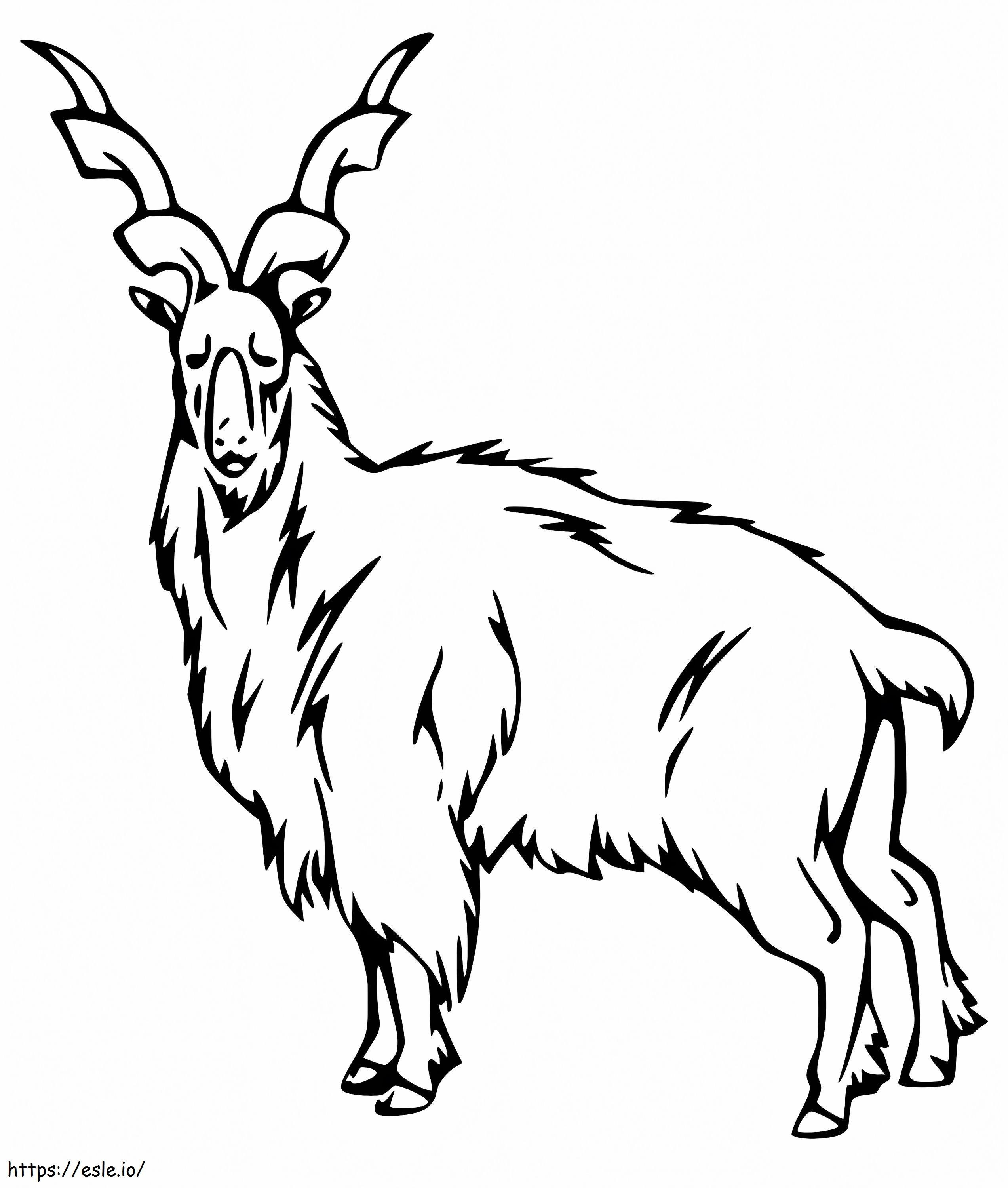 Free Markhor coloring page