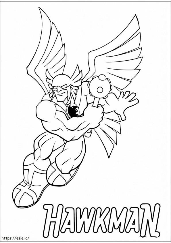 Hawkman z Super Friends kolorowanka