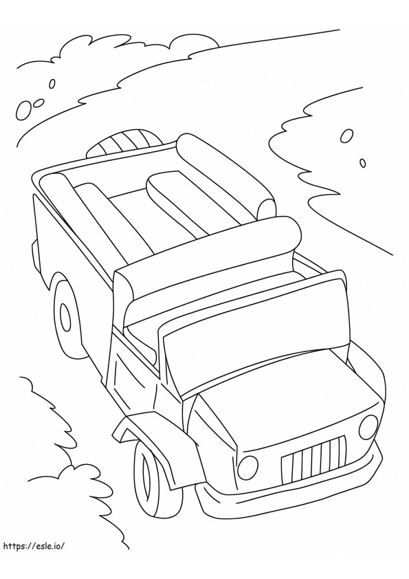 Jeep do druku kolorowanka