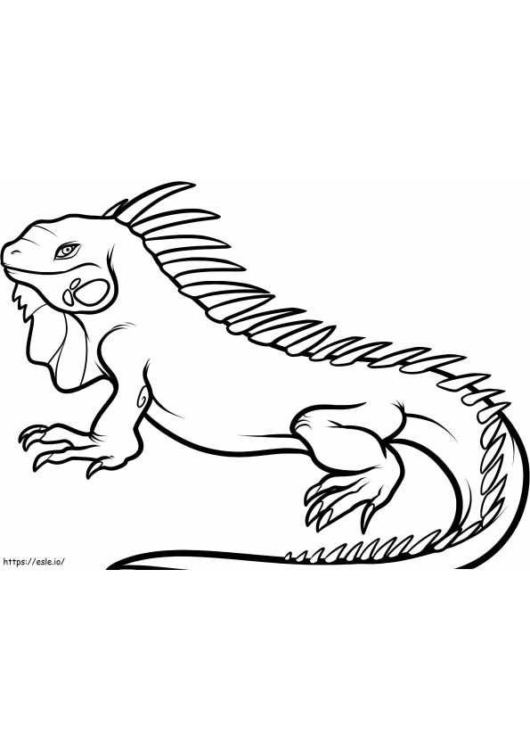 Coloriage Iguane drôle à imprimer dessin