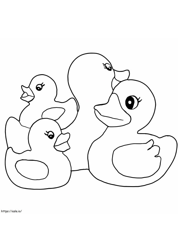 Rubber Ducks coloring page