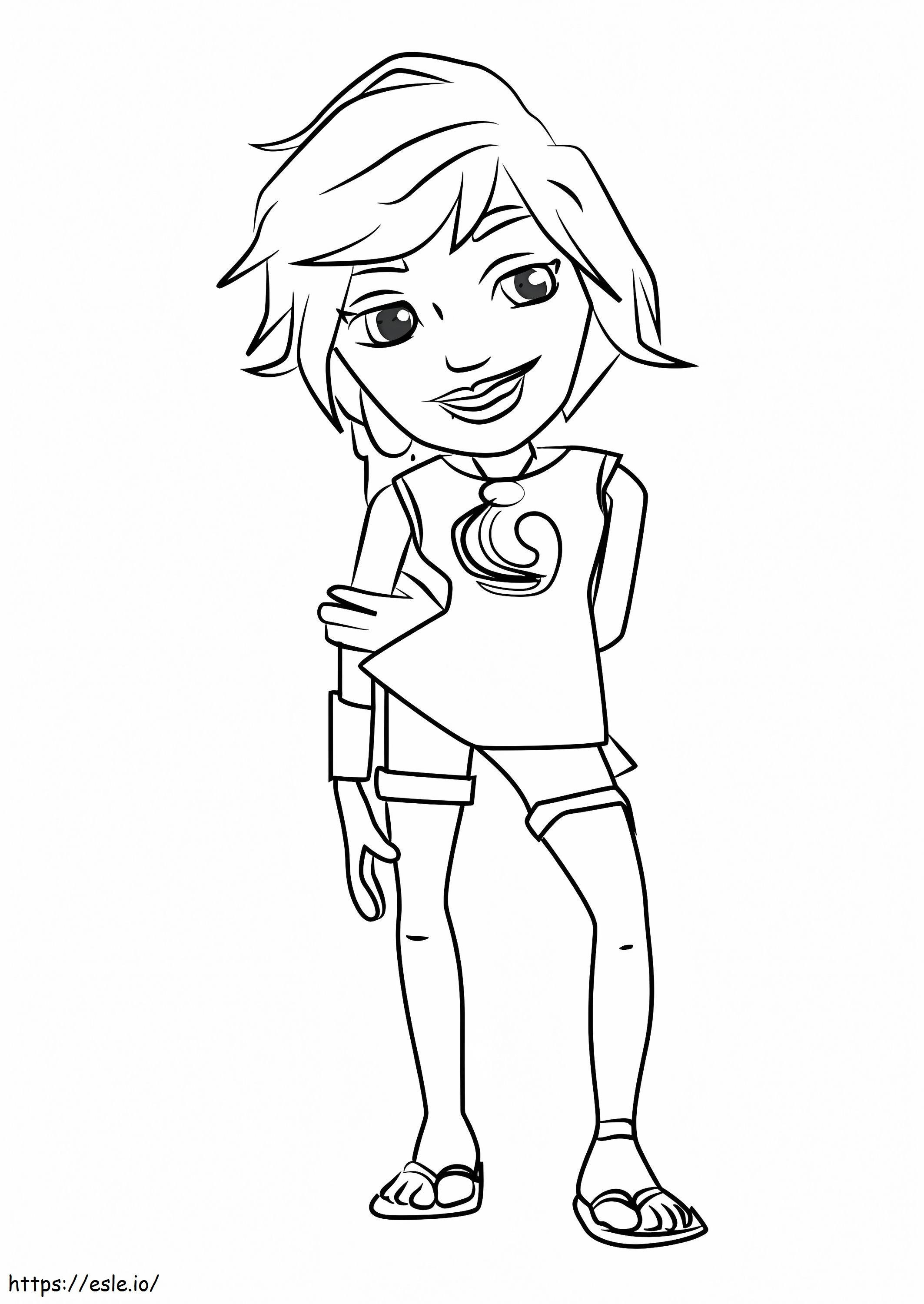 Kim From Subway Surfers coloring page