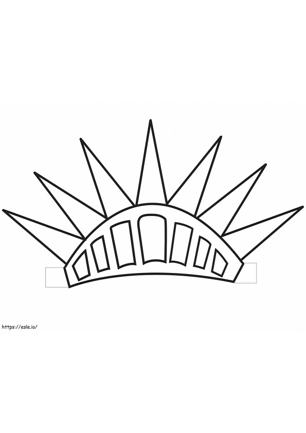 Corona de la Estatua de la Libertad para colorear