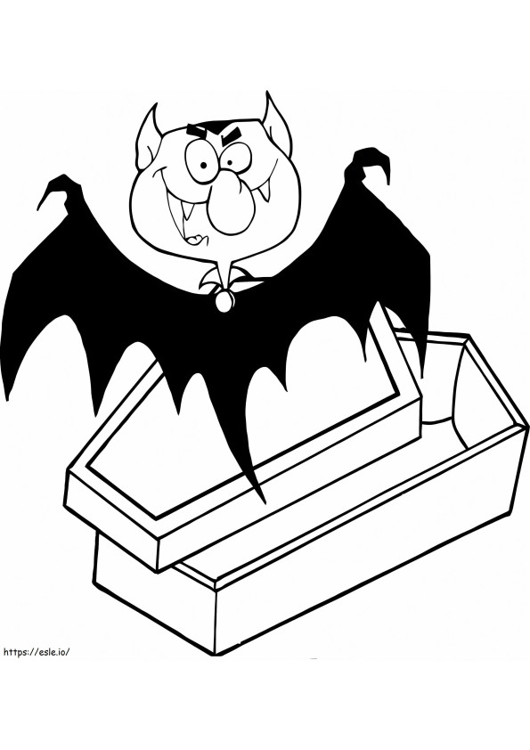 Vampier Halloween 2 kleurplaat