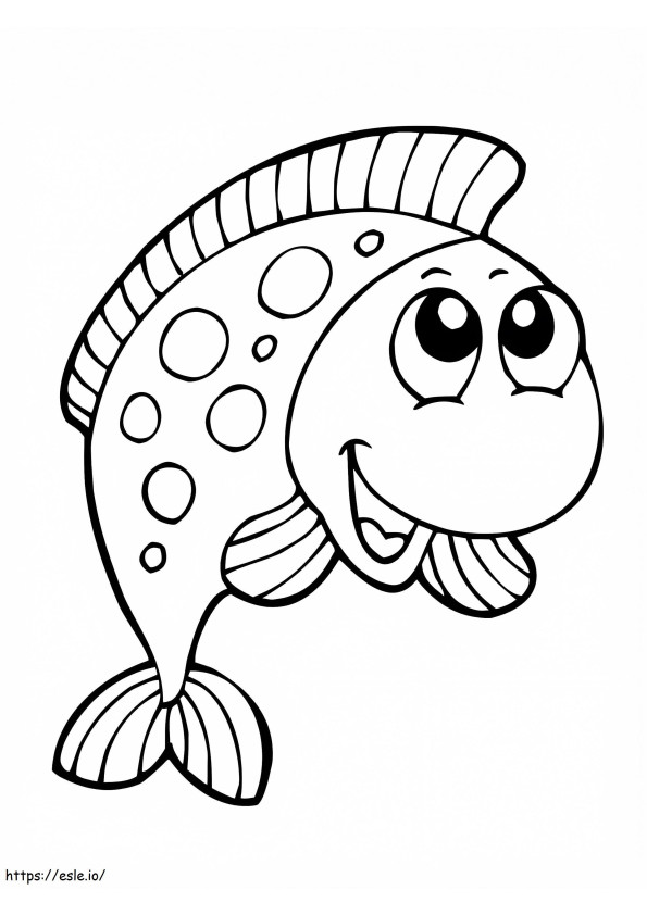 An Adorable Fish coloring page