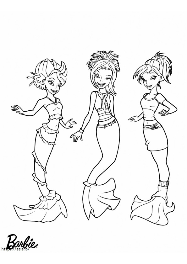 Barbie Sirene 6 1 792X1024 coloring page