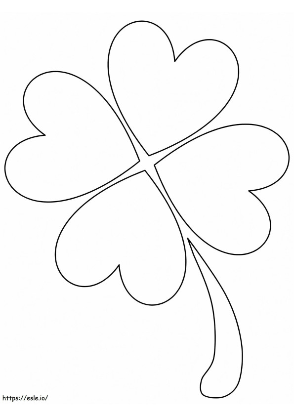 Four Leaf Clover 7 coloring page