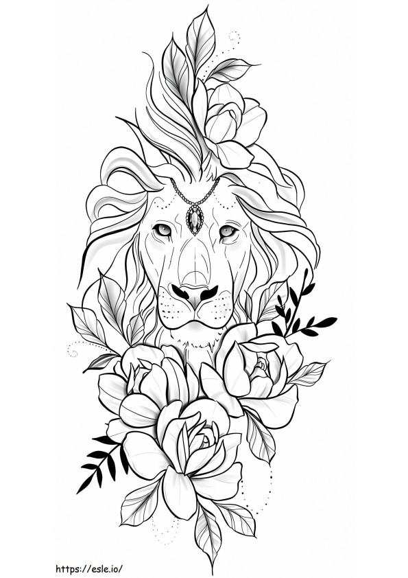 1560154108_Beautiful Lions Face A4 coloring page