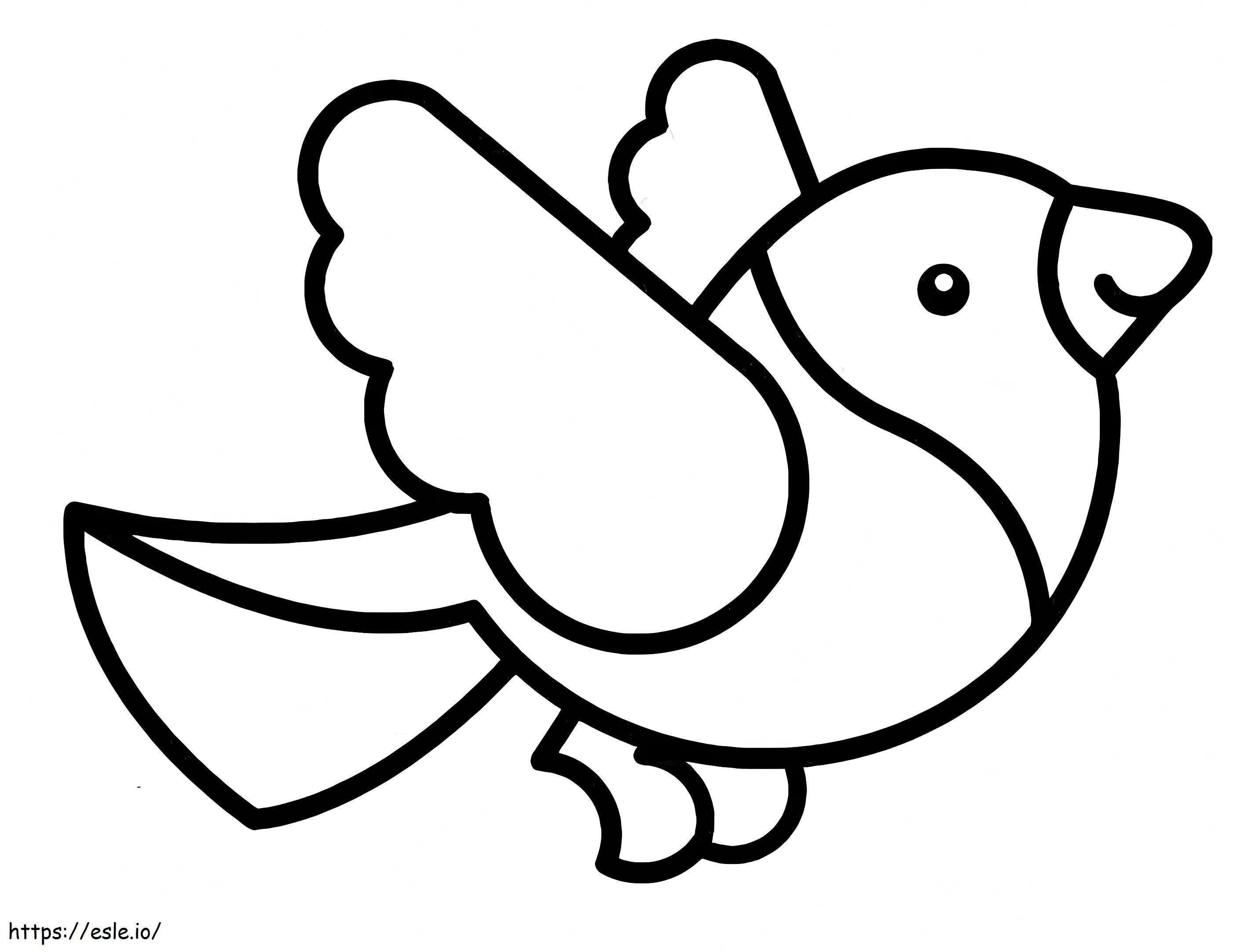 A Flying Bird coloring page