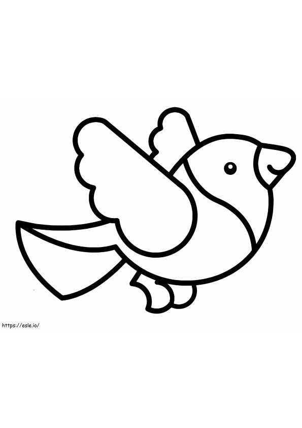 Coloriage Un oiseau volant à imprimer dessin