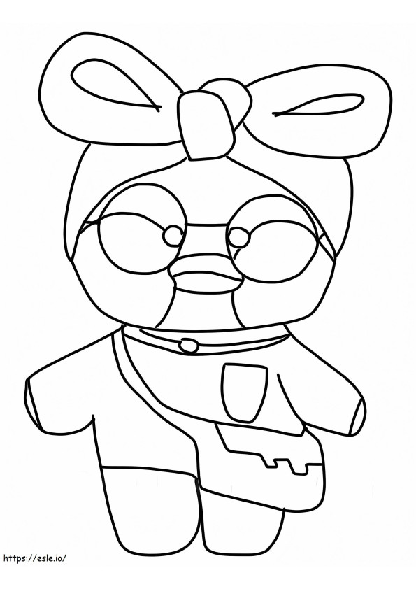Cute Lalafanfan Duck coloring page