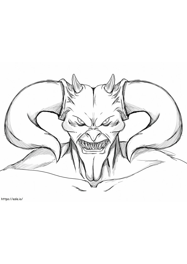 Scary Devil coloring page