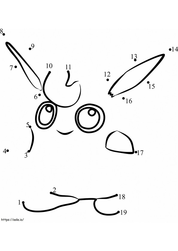 Knuddeluff Pokémon Punkt zu Punkt ausmalbilder