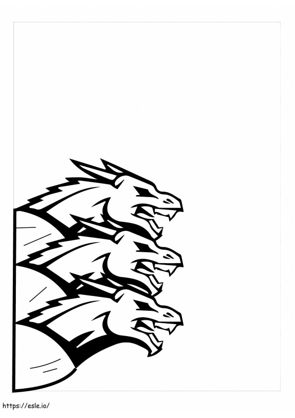 Three Heads Of Hydra coloring page