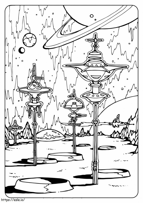 Space City coloring page