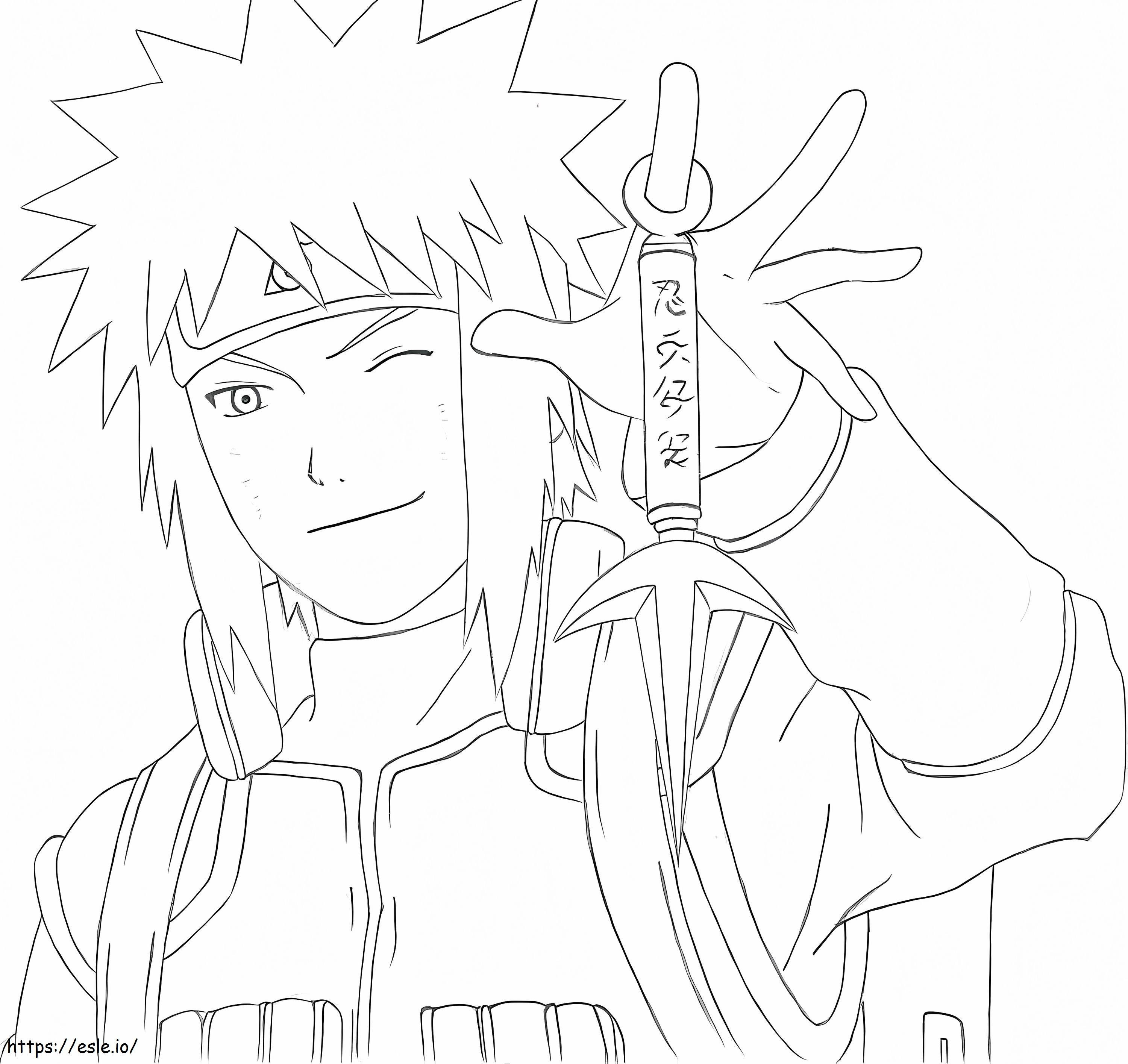 Minato Smiling Face coloring page