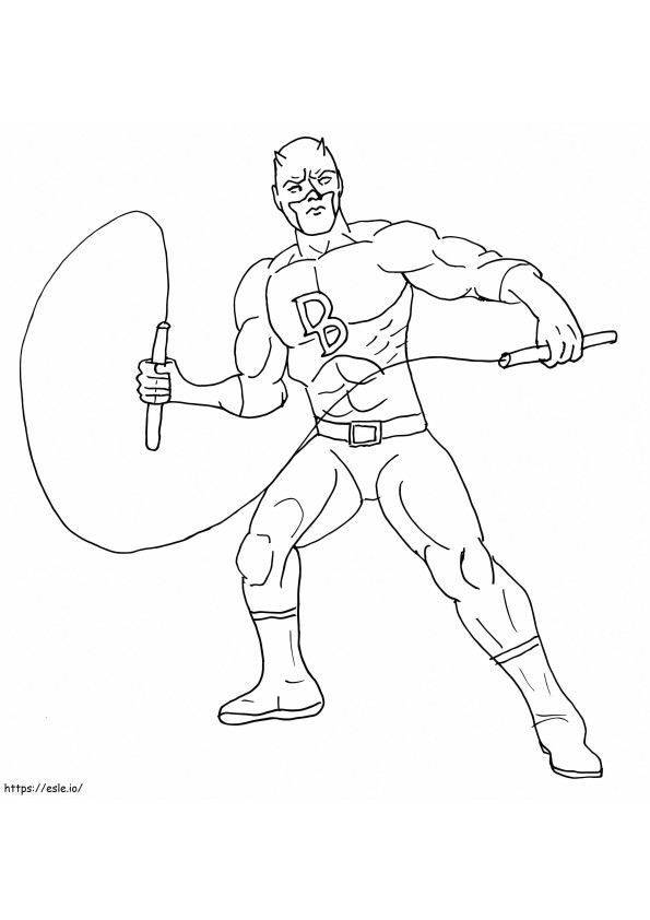 Superhero Daredevil coloring page