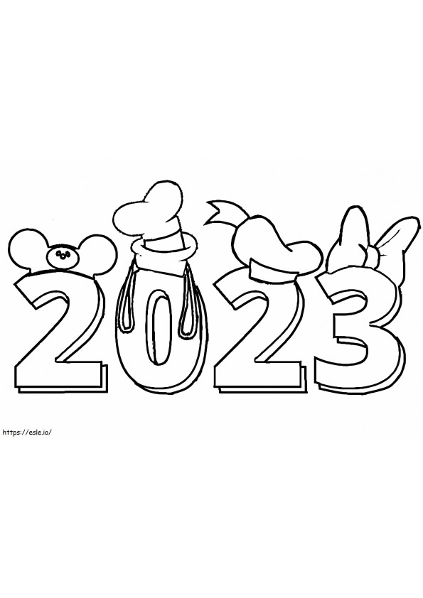 Disney 2023 coloring page