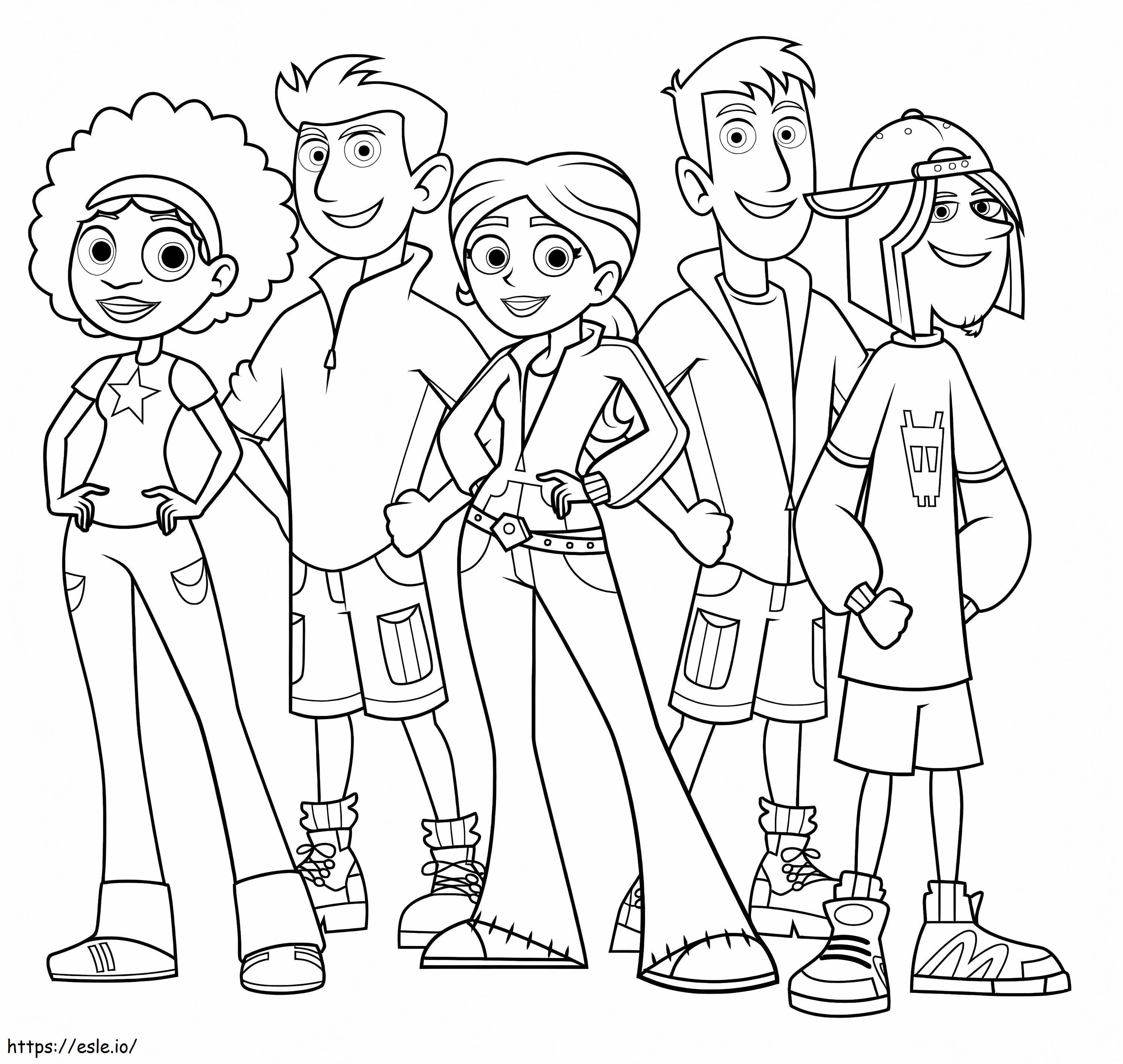 Characters From Wild Kratts coloring page