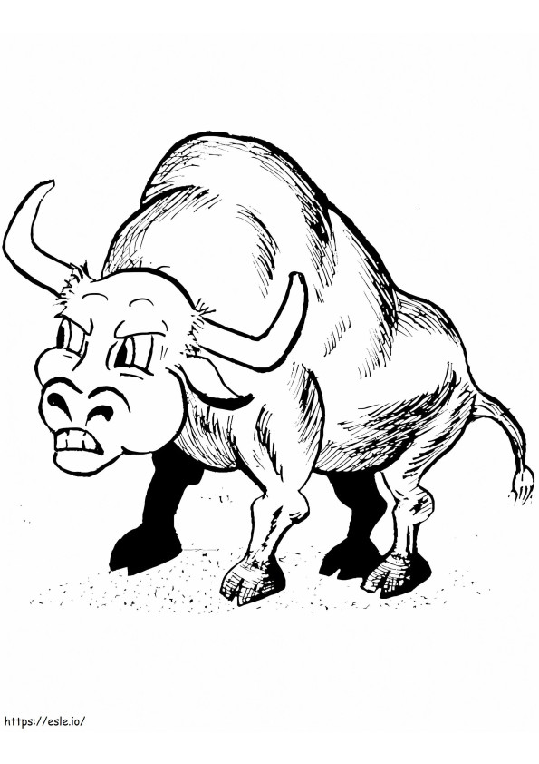 Sarjakuva Bull värityskuva