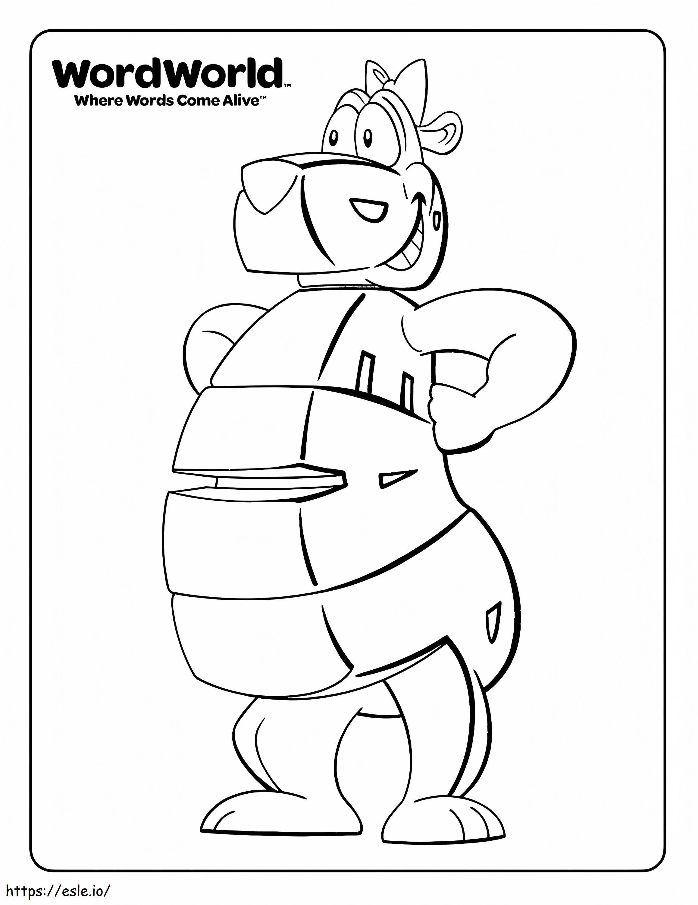 Bear WordWorld Coloring Page coloring page