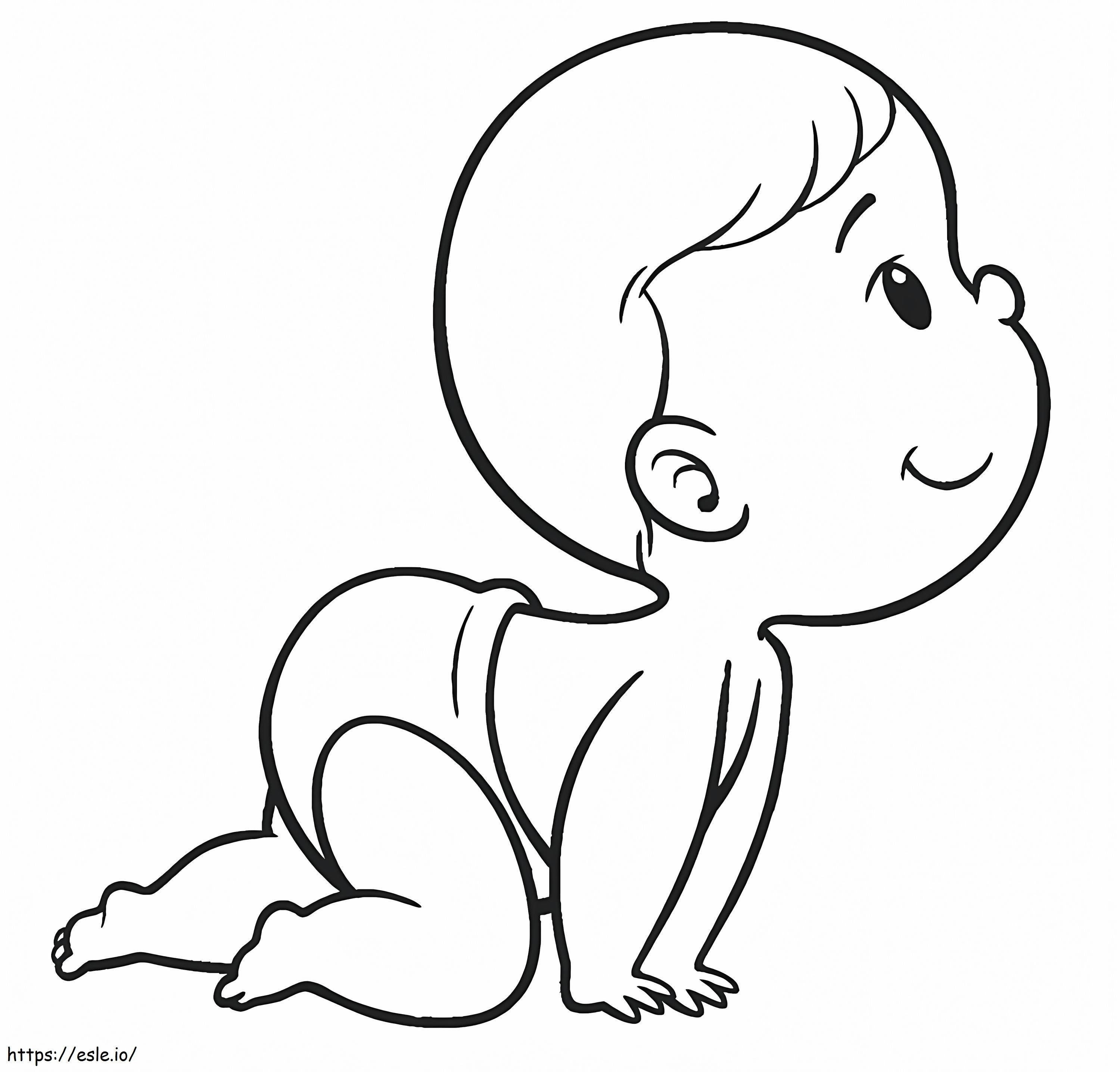 Smiling Baby coloring page