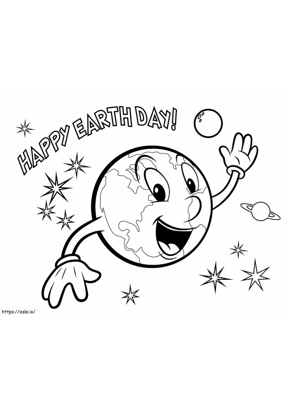 Happy Earth Day 8 coloring page