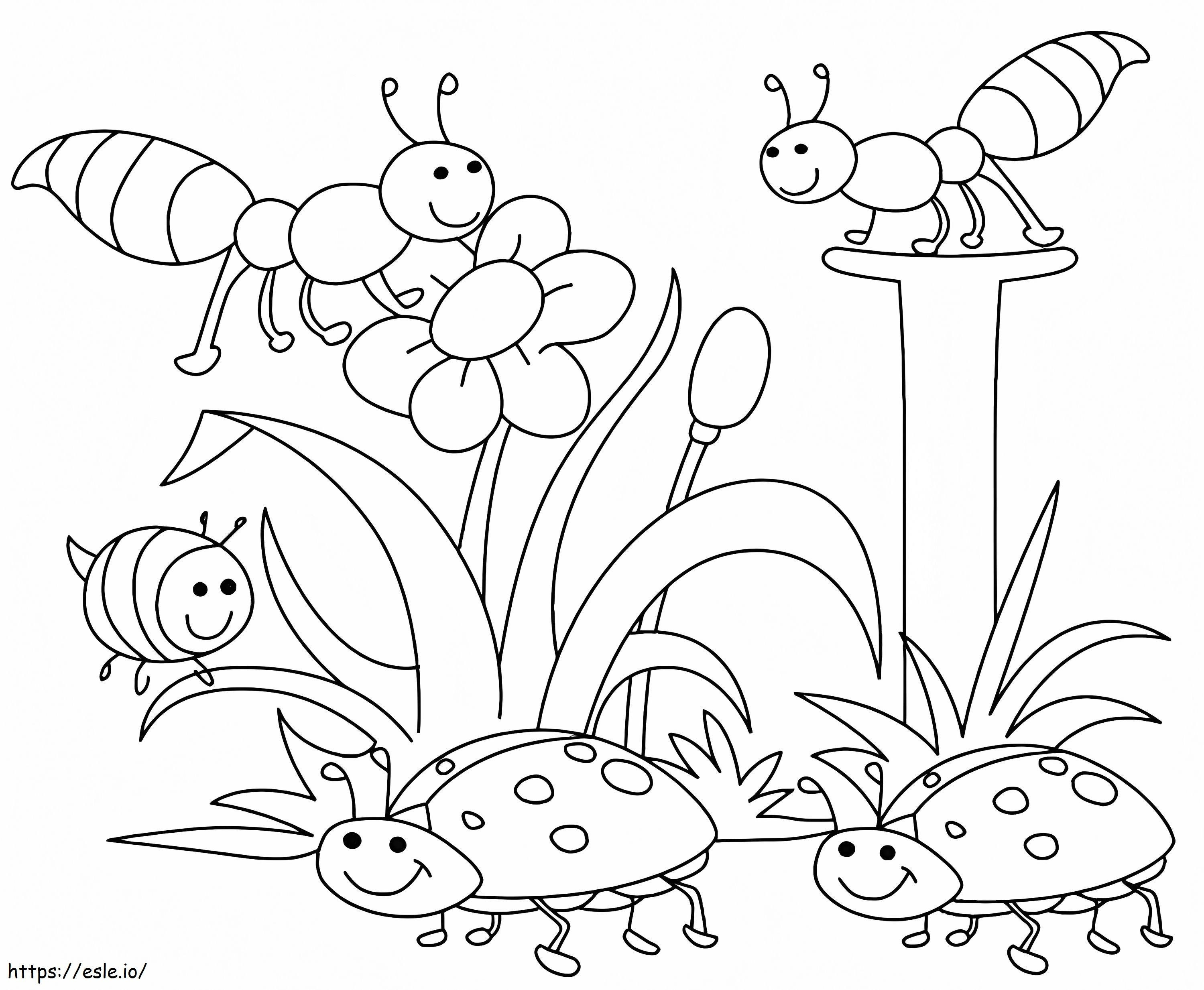 Free Printable Happy Spring coloring page