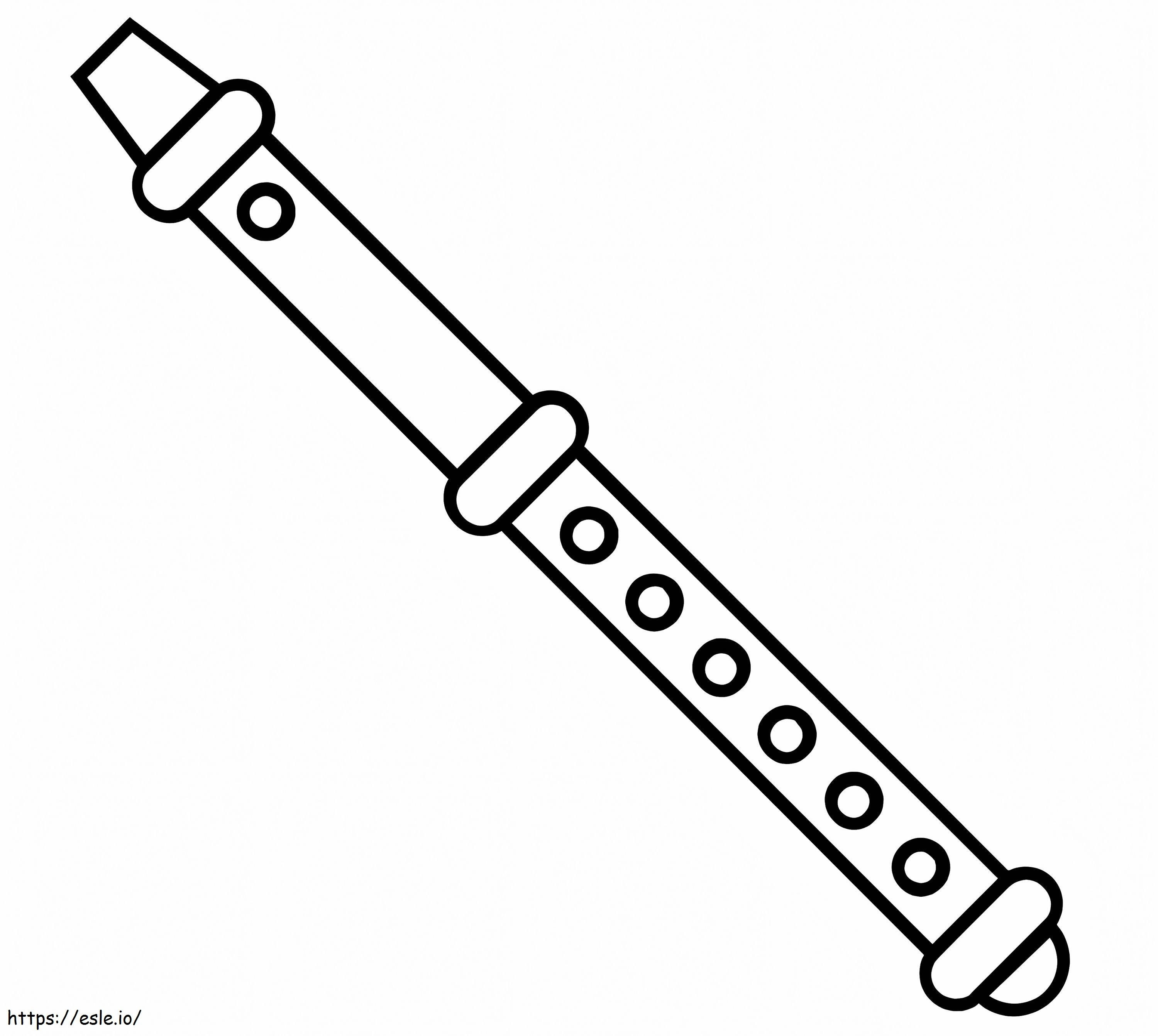 Simple Flute 1 coloring page