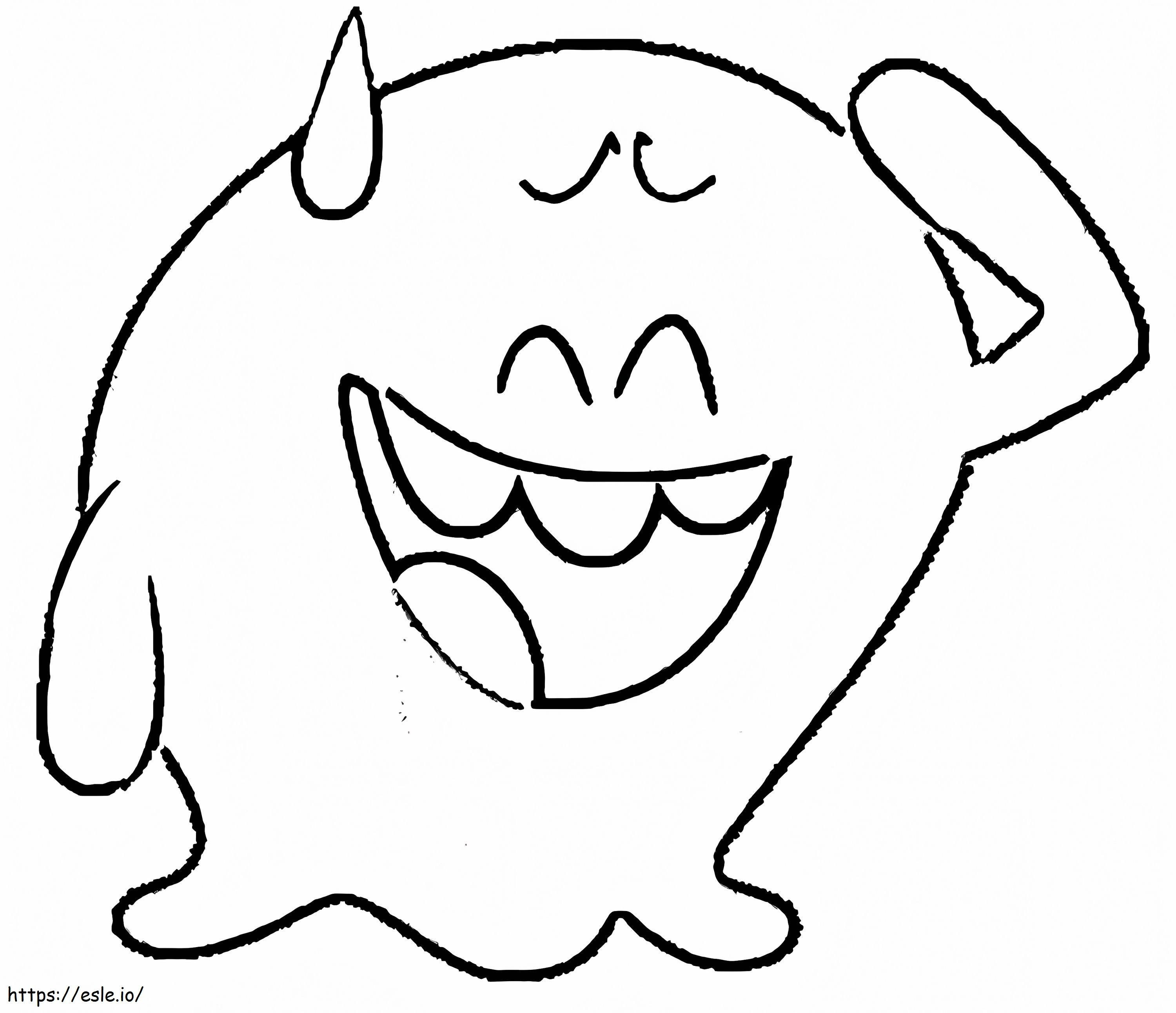 Lamput Laughing coloring page